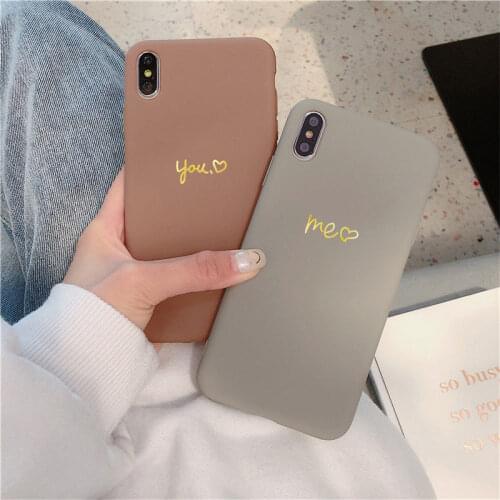 For iPhone 11 Pro Max XR X XS Max 8 7 6 6s Plus Couples Case For iPhone 7Plus 12Pro 12 Mini 5s SE 2020 Soft Silicone Back Cover