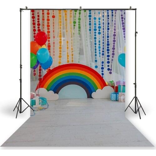 HUAYI Photography Backdrop Newborns Baby Shower Birthday Decor Studio Photo Background Interiors Rainbow Photo Backdrops XT-6747