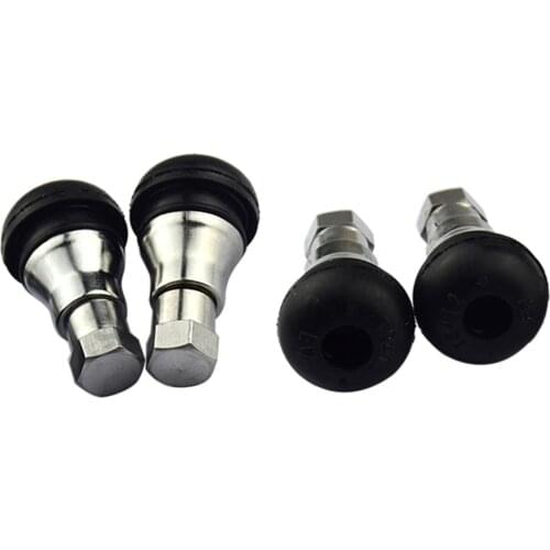 4 Pieces TR412AC 33mm Circuit Performance Shorty Chrome Valve Stems