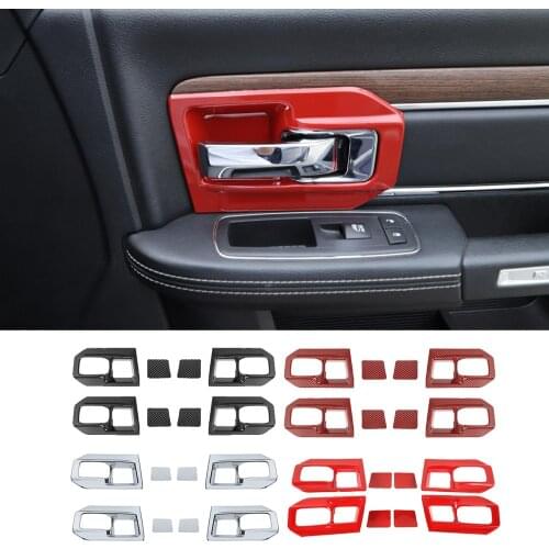Interior Mouldings Door Handle Bowl Decoration Cover Trim for Dodge Ram 2011-2017 Car Accessories ABS 8PCS