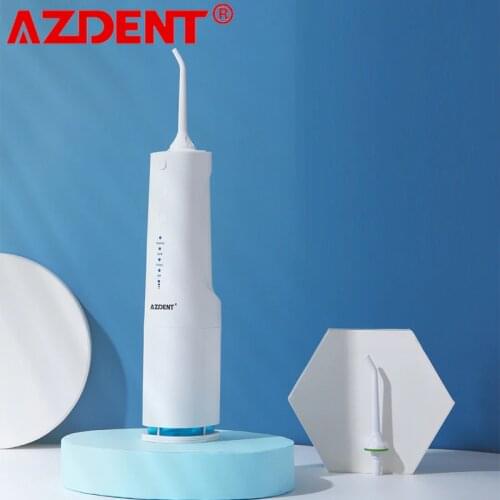 AZDENT Oral Irrigator 4 Modes USB Rechargeable Water Dental Flosser Cordless Portable Electric Teeth Cleaner 360ml Water Tank