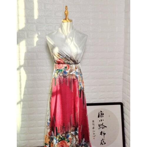 1 Meter Magnolia Boutique Silk Beautiful Jacquard Satin Positioning Mulberry