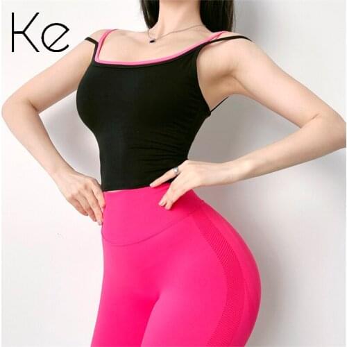 KE Summer hit color sports underwear womens beauty back yoga color matching vest training fitness shockproof running bra bra