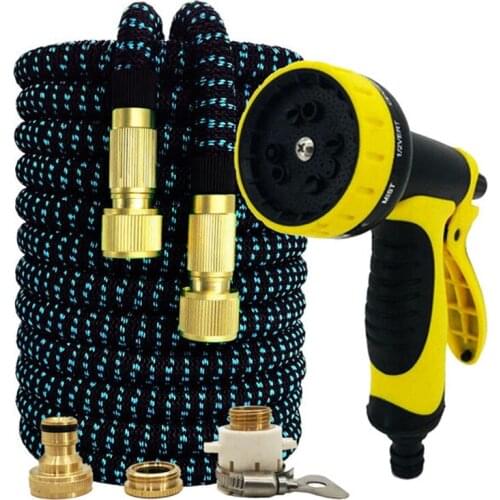 Scalable Garden Watering Hose Flexible Magic Garden Hose Wear-Resistant Rubber Car Wash Hose Set Water Pistol For The Garden