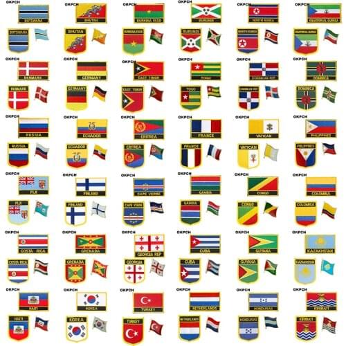 Congo flag patch badge 3pcs a Set Patches for Clothing DIY Decoration PT0064-3
