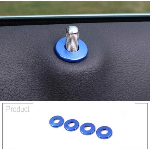 Aluminum Alloy Car Door Lock Decoration Ring Trim 4pcs For Mercedes Benz C Class W205 GLC E Class W213 2015-2017