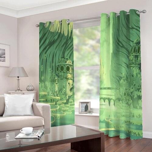 Custom 3D Blackout European Style Bedroom Living Room 3D Cartoon Fantasy Castle 3D Photo Window Drapes Home Decor