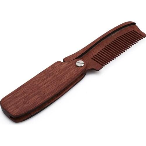 1PC Mens Womens Handmade Folding Pocket Clip Hair Moustache Beard Comb Pennello Da Barba