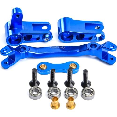 Aluminum Alloy Steering Bellcrank and Steering Link with Ball Bearing for 1/10 Arrma Senton 4X4 Granite 4X4 Typhon 4X4 Big Rock