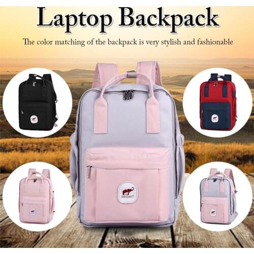 Anti Theft Zipper 14inch School Laptop Backpacks Outdoor Computer Bag Travel Backpack Student Schoolbag Fashion Travel Women Bag