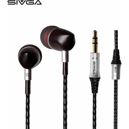 SIVGA M002 Wooden Bass Hifi Stereo dj monitor Music Dynamic In-ear earbuds Earphone Earphones Earbuds Earpiece