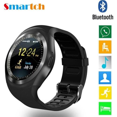 Smart Watch Y1 Touch Screen Fitness Tracker Smartwatch Men Women Wearable Watch Support SIM TF Bluetooth i7 or i7s Tws Earphone