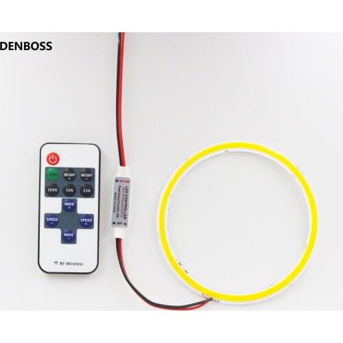 12V DC big size circle cob led light source 11W ring shape angel eye 110mm Warm cold white cob chip for auto lamp