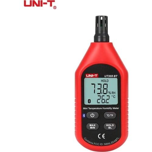 UNI-T UT333/UT333BT(Bluetooth) Mini Temperature Humidity Meter Indoor Outdoor Hygrometer LCD Backlight