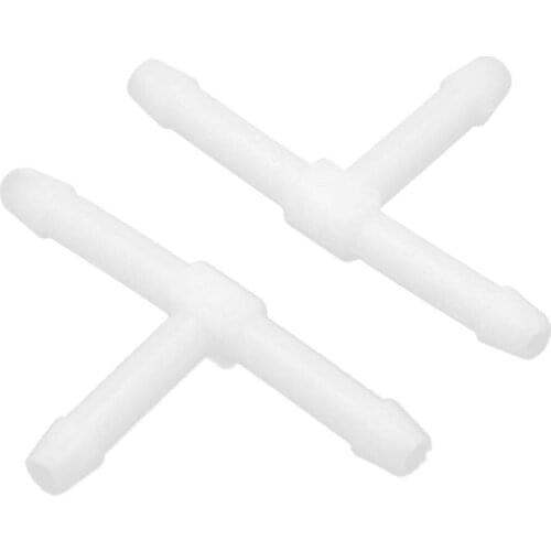 Uxcell a16112100ux0867 50pcs 3mm Inner Dia T-Piece Tube Hose Joiner Pipe Tee Splitter Connector White, 50 Pack