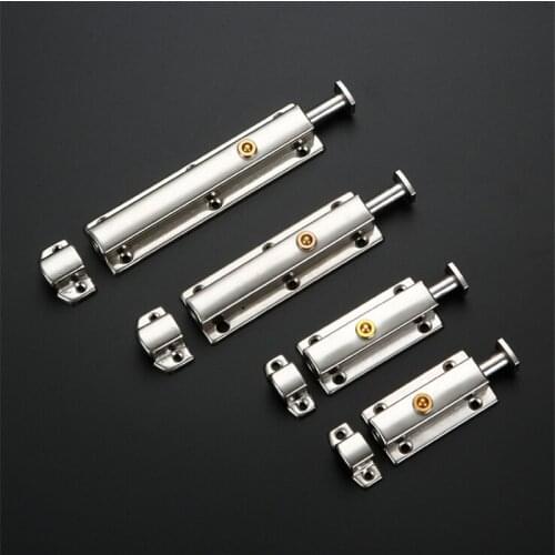 3/4/6inch Stainless Steel Security Lock Chrome Door Lock Door Window Security Bolt Door Lock Latch Gate Cabinet Latch
