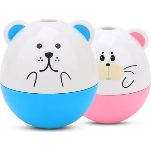 1Pc Cartoon Student Pencil Sharpener Creative Tumbler Mechanical Sharpener Stationery Portable Children Pencil Cutter Supplies