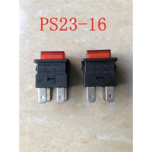 10pcs Self locking button switch ps23-16 4-pin dual way for vacuum cleaner switch with light