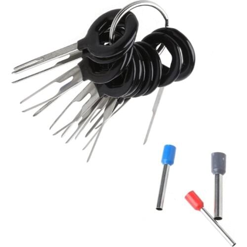11Pcs/Set Terminal Removal Tools Car Electrical Wiring Crimp Connector Pin Extractor Kit W315