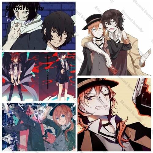 Handmade Diamond Painting 5D Diy Wall Art Cross Stitch Japanese Style Home Decoration Full Round Drill Embroidery Artwork Decor