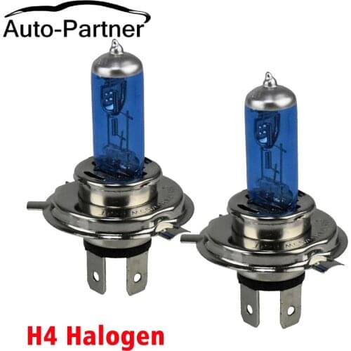 Auto-Partner 12V 100W 5000K Car H4 Lamp Bulb Dark Blue Glass Super White Light for FORD Focus 2 3 Fiesta Mondeo