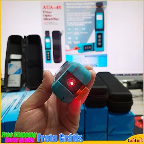 Free shipping AUA-40 Fiber Optic Identifier Live with Built in 10mw Visual Fault Locator VFL 800-1700nm SM MM