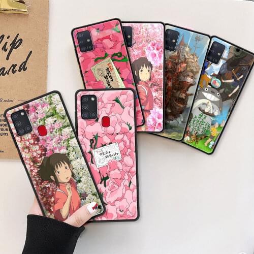 Case For Samsung Galaxy A51 A71 A21s A31 A32 5G A41 A12 A11 A72 A52 4G A02s Black Soft Phone Coque Funda Spirited Away Totoro