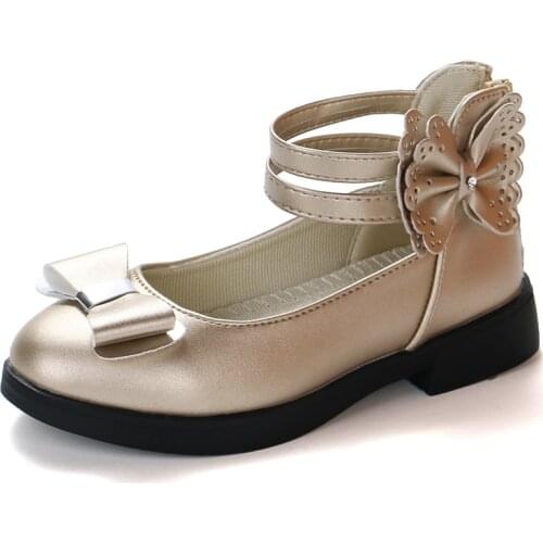 Children Shoes For Girls Flowers Fashion Leather Princess Mary Jane Flat Shoes kids Wedding Party Dress Shoe Girl Student Sandal