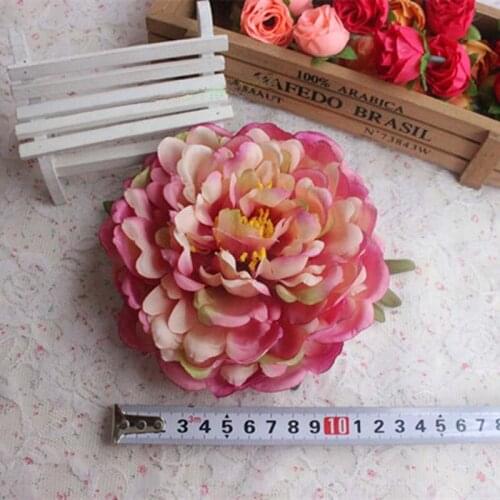 15CM Head,Large Fabric Rose Heads Artificial Silk Fake Peony Flower,DIY Floral Supplies,Wedding Bouquet Decoration Accessories