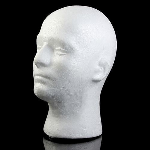 Hot sale 2020 New Male dummy styrofoam foam head headphone model wig glass hat display stand on duty