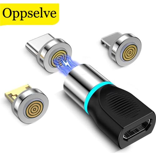 Type C Micro USB Cable Convert Plug Magnetic Cable Adapter Magnetic Charger Cable Connector Mobile Phone Charging Converter Cabo