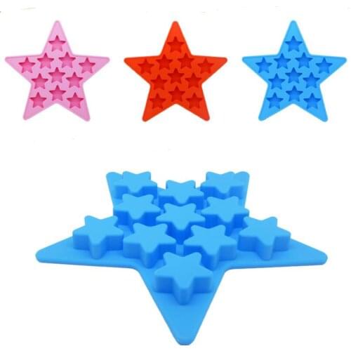 Summer Style Bar Drink Whiskey Sphere Silicone Star Shape Brick Ice Cube Maker Tray Mold Mould Ice Cream Tools LX6932