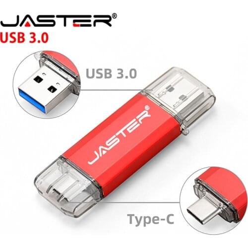 Hotsale JASTER OTG USB Flash Drive Type C Pen Drive 512GB 256GB 128GB 64GB 32GB 16GB USB Stick 3.0 Pendrive for Type-C Device