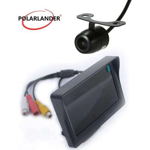 Mini Camera kit Wireless Video Transmit 2 way AV input car auto vehicel parking monitor 4.3 Inch TFT LCD Monitor