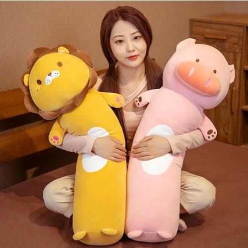 Cartoon Stuffed Animal Hug Dinosaur Cushion Pillow Thicken Pig Pillow Home decoration Xmas Gifts Comfortable Sofa Bed Pillow