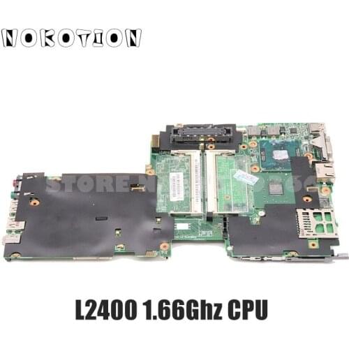 NOKOTION For Lenovo ThinkPad X60s Laptop Motherboard 42T0215 48.4B501.05N MAIN BOARD L2400 1.66Ghz CPU DDR2