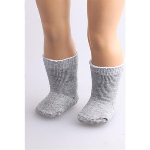 ZWSISU NEW gray socks for 18inch doll,43CM Doll accessories