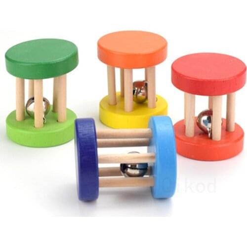 Montessori Educational Wooden toy 3D Puzzle Five-post rattle Wooden Sensory Mathematic Training Early Intellectual Learning Toy