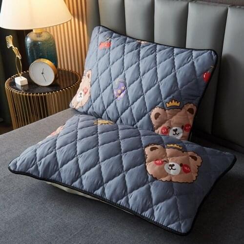 Cute Printed Single-sided Quilted Pillowcase 48x74cm Home Decorative Pillow Cover Soft Cozy Sleeping Pillowcase