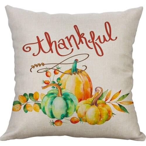 Fall Halloween Pumpkin Pillow Case 45*45cm Linen Pillow Cover Sofa Waist Throw Pillows Printing Soft Cushion Cover Home Decor
