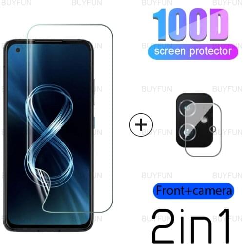 2in1 HD Front Hydrogel Film For Asus Zenfone 8 5.9 inch safety screen protector for asus zenfone 8 zs590ks Camera Lens glass