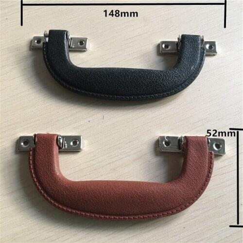 Modern Box Plastic Holder,Suitcase Holder Arch Furniture Hardware,Tool Handle,Brown Black,148*52mm,10Pcs