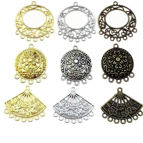 10 pieces / lot 2 Zinc Alloy Findings charm pendants connect for Earrings