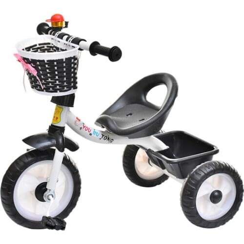 Portable Ride On Car Childrens Tricycle Bicycle Bike Hand Push Three Wheels Stroller Child Tricycle Baby Trolley Cart Trike