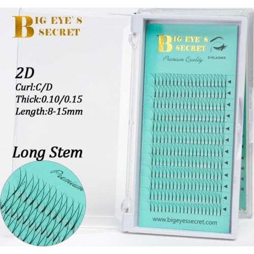 Big eyes secret 2D lashes Y lashes individual eyelashes 0.10/0.15 Mink Eyelash Extension Fake False Eyelashes premade fans