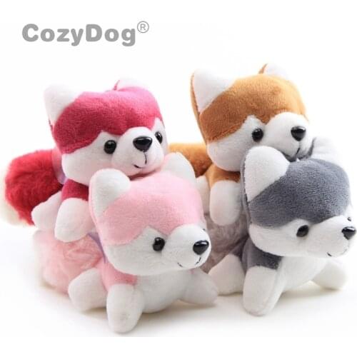 Cute Little huskies Plush Toys Keychain Pendant Mini Huskies Dog Stuffed Animals toys Women Children Birthday Gift (4 colors)
