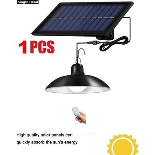 Remote 30 led 2 head Retro Lampshade Solar LED Light Pendant Lighting Lamp For Camping Garden Yard Wall Street Light Outdoor Lig