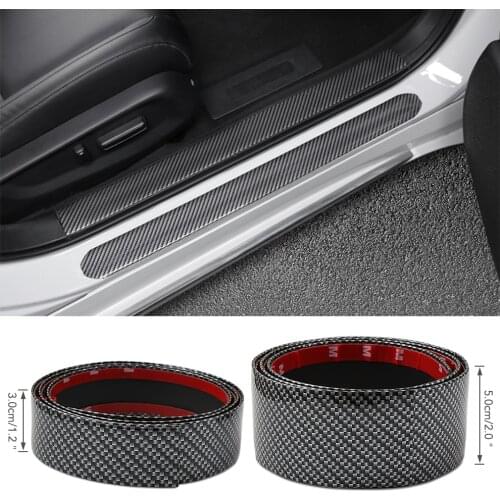 Carbon Fiber Rubber Soft Black Bumper Strip DIY Door Sill Protector Edge Guard Car Stickers For Mercedes Car Styling Accessories