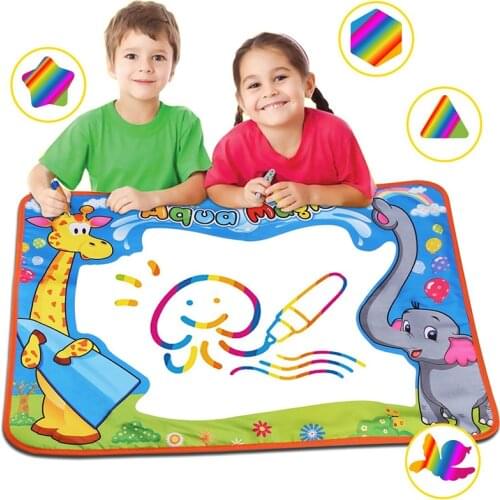 Funny Drawing Toys 1PCS Magic Water Drawing Mat with 2PCS Magic Water Pens Doodle Mat Painting Toy For Children Birthday Gifts