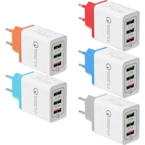 Larryjoe 3 Port USB Charger Quick Charge USB 3.0 Fast Wall Charger for IPhone Mobile Phone